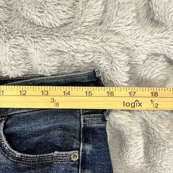 Old Navy Rockstar Jeans Women 10 Blue High Rise Super Skinny Distressed Denim - Picture 6 of 8